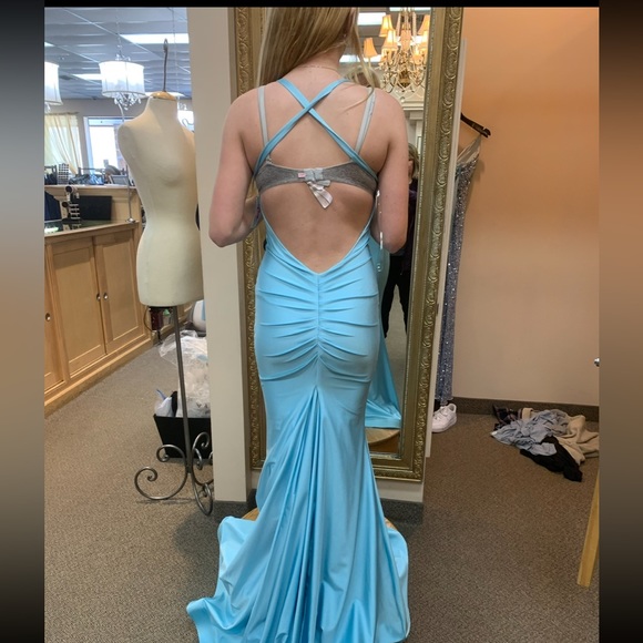 GWN Light Blue Prom Dress - Picture 3 of 5